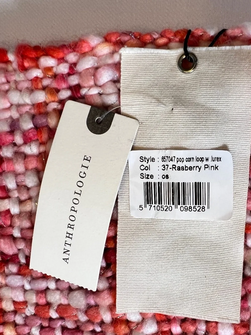 NWT - Anthropologie Plaid Shimmer Infinity Scarf